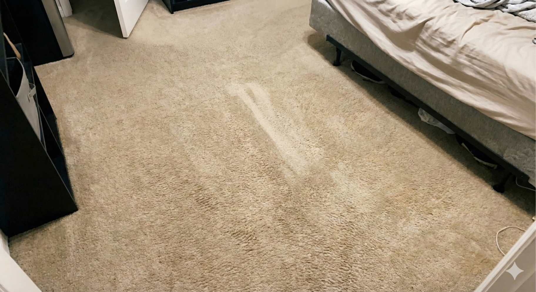 Bedroom Carpet - Deep Stain Removal — after