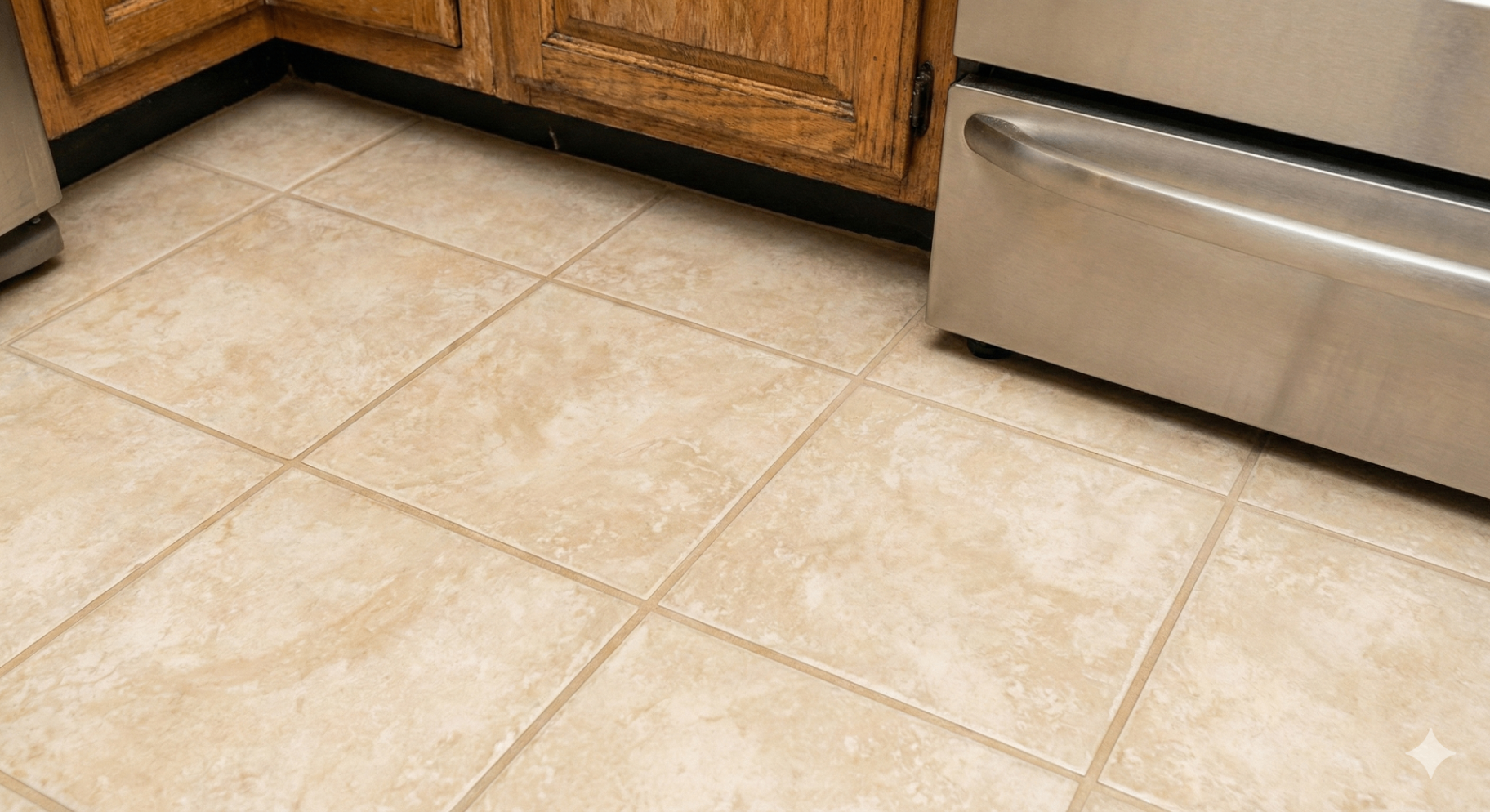 Kitchen Floor - Deep Grout Cleaning — after
